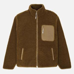 Chaqueta para Hombre, Marrón, de Lona, Impermeable, Resistente al Viento, Ecológica, Transpirable, con Cuello Alto, Cierre de Cremallera, Informal, con Relleno de Poliéster - Product Image 4