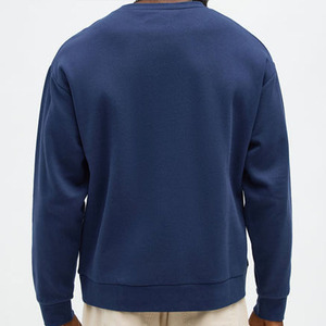 Sudadera de cuello redondo con estampado de 1996 para hombre, azul marino, de algodón y felpa, estilo casual urbano, fabricante, marca privada, OEM, ODM - Product Image 3