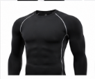 HAWK SPORTS INDUSTRIES Haut de sport à manches longues en polyester tricoté pour homme, col rond, couleur unie, séchage rapide, couche de base sportive 140g - Product Image 5