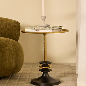 Table à boissons moderne avec base noire en aluminium moulé, hauteur 22 pouces - Product Image 2