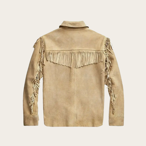 Elegant Fashion <b>Suede</b> Fringe <b>Jacket</b> for Men With Beads Fringes Premium Leather Western Cowboy Bulk Custom Manufacturing - Product Image 2
