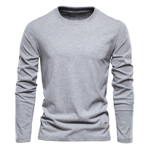T-shirt à manches longues surdimensionné pour homme, design exclusif, logo personnalisé sur le devant, col rond, 100% coton, couleur unie, best-seller - Product Image 6