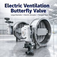 Vanne papillon à bride électrique JIAHE, personnalisable, grande taille, pour la ventilation industrielle, le contrôle du débit de gaz, modèle JH-EVBV