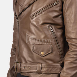 Veste en cuir véritable pour homme en gros, production de masse, usine d'habillement en cuir haute capacité - Product Image 6