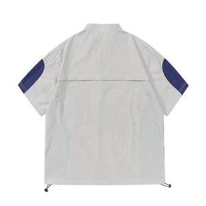 เสื้อเชิ้ตผู้ชายผ้าถักเนื้อนุ่มระบายอากาศได้ดี น้ำหนัก 160 กรัม ผลิตจากโพลีเอสเตอร์/คอตตอน ซาติน ย้อมสีพื้นเรียบ สวมใส่สบาย ไม่ยับ กระดุมเดี่ยว ปกคอเสื้อพับได้ เหมาะสำหรับฤดูร้อน - Product Image 2