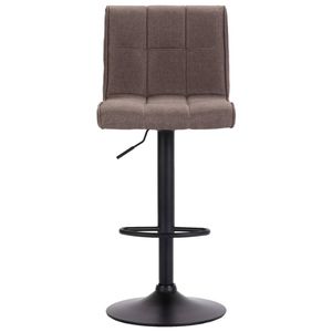 Ensemble de 2 tabourets de bar pivotants réglables en polyester taupe - Product Image 4
