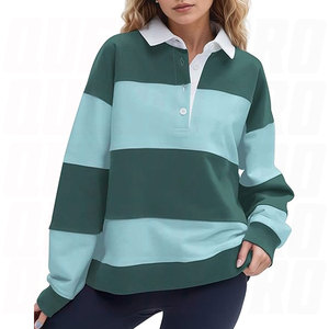 Fabricant sur mesure de maillots de rugby à manches longues, chemises de rugby à rayures brodées pour hommes, vêtements de sport, vêtements de rugby - Product Image 1