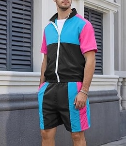 RABUSH SPORTS New Stylish Men Formal Front Zipper Coated <b>Patchwork</b> Windbreaker <b>Jacket</b> Set Custom Colorblock Fashion Waterproof - Product Image 5