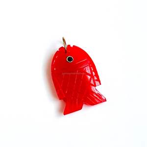 Pendentif poisson en cornaline naturelle, en argent 925, fait main, breloque poisson en pierre précieuse, collier sculpté à la main, bijoux en cristal de guérison, vente en gros - Product Image 4