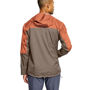 Men's Windproof Hooded <b>Jacket</b> Color Blocking Zipper Closure Casual Autumn Wear Polyester Shell Regular Fit - Product Image 2