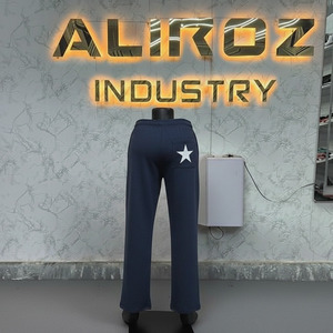 In Stock Breathable Mid Waist Sweatpants Solid Color Casual Cotton Sweatpants Made In Pakistan - Product Image 6