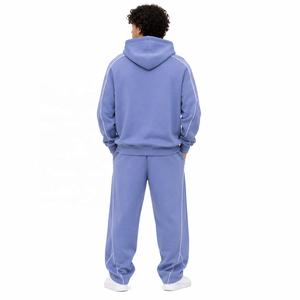 Conjunto de Chándal Personalizado para Hombre con Capucha, Ribetes y Logotipo, Sudadera Oversize y Joggers, Ropa Urbana, Proveedor Mayorista - Product Image 3