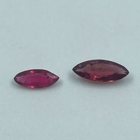 Spinelle naturelle taille marquise rouge facettée pour bagues et bijoux, haute qualité, 0,56 carat