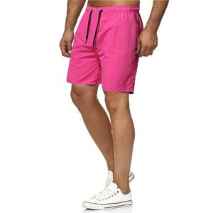 Short de sport 100% coton pour homme, anti-rides, décontracté, pour l'entraînement sportif, la plage, le jogging, le cordon de serrage - Product Image 6
