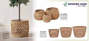 Panier de rangement Haprosimex écologique rectangulaire pliable en fibre de jacinthe d'eau tressé à la main style américain - Product Image 3