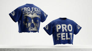 Camiseta de Algodón para Hombre, Diseño de Logotipo Impreso en 3D, Estilo Hip Hop Urbano, Hombros Caídos, Transpirable, OEM - Product Image 2