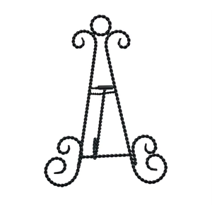 Metal <b>Easel</b> Stand with Scroll Design Traditional Home Decor for Indoor Living Room Use Durable Irregular Shape Tabletop Display - Product Image 4