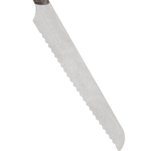 Cuchillo para Pan de 9 Pulgadas, Hoja Dentada de Acero Inoxidable, Mango de Madera Marrón Remachado, Cortador Profesional de Cocina para Pan y Pasteles - Product Image 3