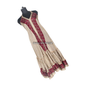Compre en Línea Directamente del Fabricante: Vestido de Seda Sari Indio para Mujer, Elegante Vestido de Noche sin Mangas para Damas - Product Image 3