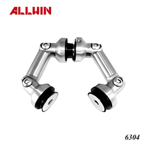 Stainless Steel Dual Pivot Arch Style Glass Floor Swivel Fitting - Product Image 5