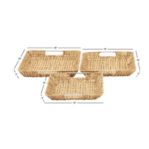 Natural <b>Seagrass</b> Decorative <b>Storage</b> Organizer Woven Home Decor <b>Basket</b> - Product Image 3