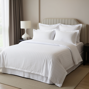 GCotton 220TC Queen Dohar 90x100 Inch Soft Lightweight Striped Bedding Solid <b>Pattern</b> <b>Fitted</b> <b>Sheet</b> for Hotel & Home Sleep Comfort - Product Image 3