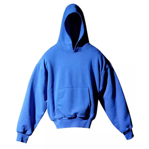 Sweat-shirt à capuche bleu marine pour homme, coupe classique, 100 % coton molletonné, décontracté, pour l'hiver, impression numérique, écologique, coupe-vent - Product Image 1