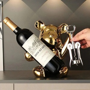 Porte-bouteille à vin en métal créatif, support de table élégant et contemporain - Product Image 5