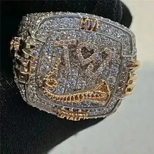 Anillo de Boda para Mujer Tishya con Diamante Moissanita Real de Corte Redondo de 3.30Ct, Chapado en Oro - Product Image 6