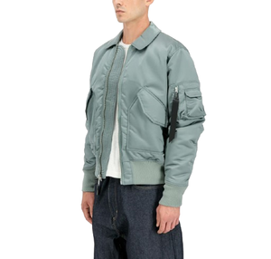 Veste bomber d'hiver en nylon épais de haute qualité, personnalisée, style streetwear, imprimée, pour homme. - Product Image 3