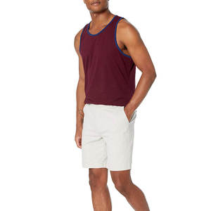 Débardeur côtelé blanc 100 % personnalisé pour homme, coupe ajustée, col ras du cou, en coton, avec impression de logo sur mesure, vente en gros - Product Image 2