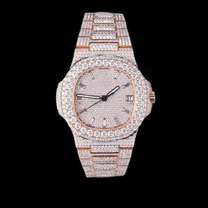 Reloj de Diamantes Moissanite Resistente al Agua Más Vendido para Hombre, Reloj de Pulsera de Lujo con Construcción Duradera Disponible al Mejor Precio - Product Image 1