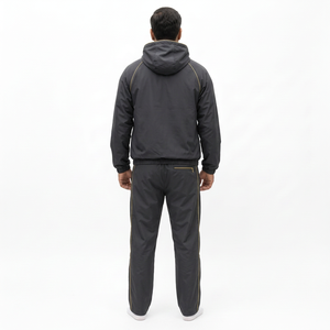 Chándal con Capucha para Hombre, Cortavientos, Manga Larga, Color Sólido, Poliéster, Informal, para Otoño, con Bolsillos Laterales, Cierre con Cordón, Reversible - Product Image 2