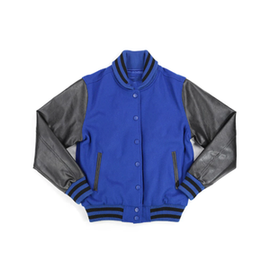 Customized ZPB Two Tone Sorority <b>Wool</b> Varsity Jacket Women Stand Collar Waterproof Windproof Chenille Embroidery Custom Color - Product Image 1