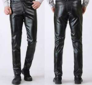 Pantalon en cuir véritable de haute qualité, pantalon de moto en cuir de vache véritable, pantalon de mode pour homme sur mesure, vente en gros Saleh Enterprises - Product Image 5