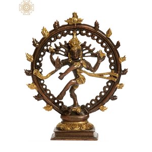 Escultura de latón de 6 pulgadas hecha a mano Nataraja Idol hecha en India - Product Image 1