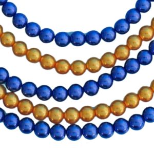 Ensemble de colliers personnalisés bleu et or avec lettres grecques, bijoux fantaisie, pendentif tendance, cadeau pour événements de sororité et fêtes - Product Image 4