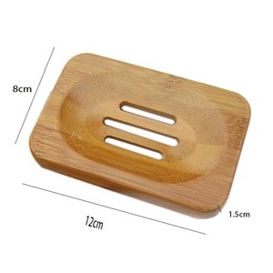 Handmade Natural Acacia Wood Rectangle <b>Soap</b> <b>Dish</b> | Self Draining Anti-Slip <b>Soap</b> Holder | Classic Eco-Friendly Bathroom Organizer - Product Image 5