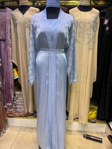 Abaya Tipo Paraguas Más Vendida, Modesta, Estilo Dubái, con Cuentas y Lentejuelas, Manga Larga, Tradicional Musulmana, Hecha a Mano, para Boda, Transpirable, Cuello en V para Mujer - Product Image 2