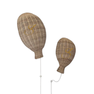 Rattan wall <b>balloon</b> - Size L - Bohemian decoration for children's room - Product Image 1