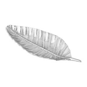Plateau de service pour fruits secs écologiques de qualité supérieure, en forme de feuille de plante, en métal poli, design moderne, durable, pour la décoration de table de fête - Product Image 6