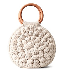 Bolso de Mano Boho de Macramé y Crochet, Hecho a Mano en India, de Algodón Tejido, para Mujer, Ideal para Compras, Viajes y Playa, Disponible para la Venta - Product Image 5