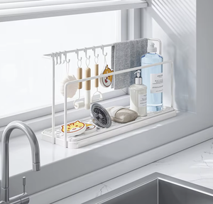 Organizador de Cocina, Estante de Almacenamiento, Estante Vertical, Organizador de Gabinete para Encimera de Cocina, Ahorro de Espacio, Metálico, Moderno, Apilable - Product Image 2