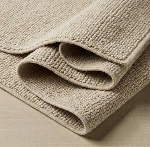 Tapis en laine fait main, beige naturel, tissage plat texturé, tapis moderne pour salon, tapis de sol durable pour la décoration de la maison - Product Image 4