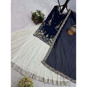Hermoso conjunto Dupatta superior y elegante para mujer para fiestas - Product Image 4