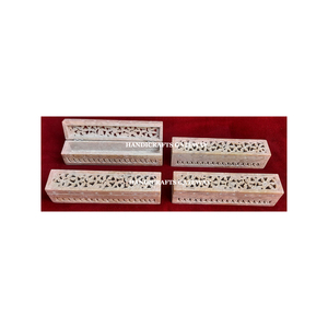 Hermosa caja de regalo hecha a mano de aspecto muy genuino, cajas de almacenamiento de joyería de trabajo tallado de esteatita Natural para decoración de boda - Product Image 3
