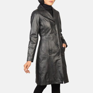 Abrigo Largo de Cuero Estilo Moderno para Mujer, Chaqueta Casual Elegante, Abrigo de Invierno Cálido y Largo, Ropa Exterior de Moda para Damas - Product Image 3