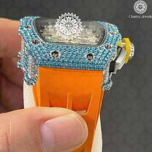 Montre de luxe pour homme Charm Jewels, boîtier en acier inoxydable de 40 mm, mouvement mécanique analogique en verre, résistance à l'eau 10 bars, date automatique, fonction push - Product Image 5