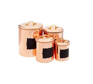 Stylish Design Food <b>Storage</b> <b>Container</b> With Lid Handcrafted Vintage Design Airtight Metal Canister For <b>Kitchen</b> Spice - Product Image 2