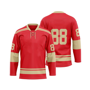Maillots de hockey sur glace d'équipe de qualité supérieure, confortables, imprimés par sublimation, respirants, fabriqués par un fabricant de vêtements, style le plus récent, vente en gros - Product Image 4